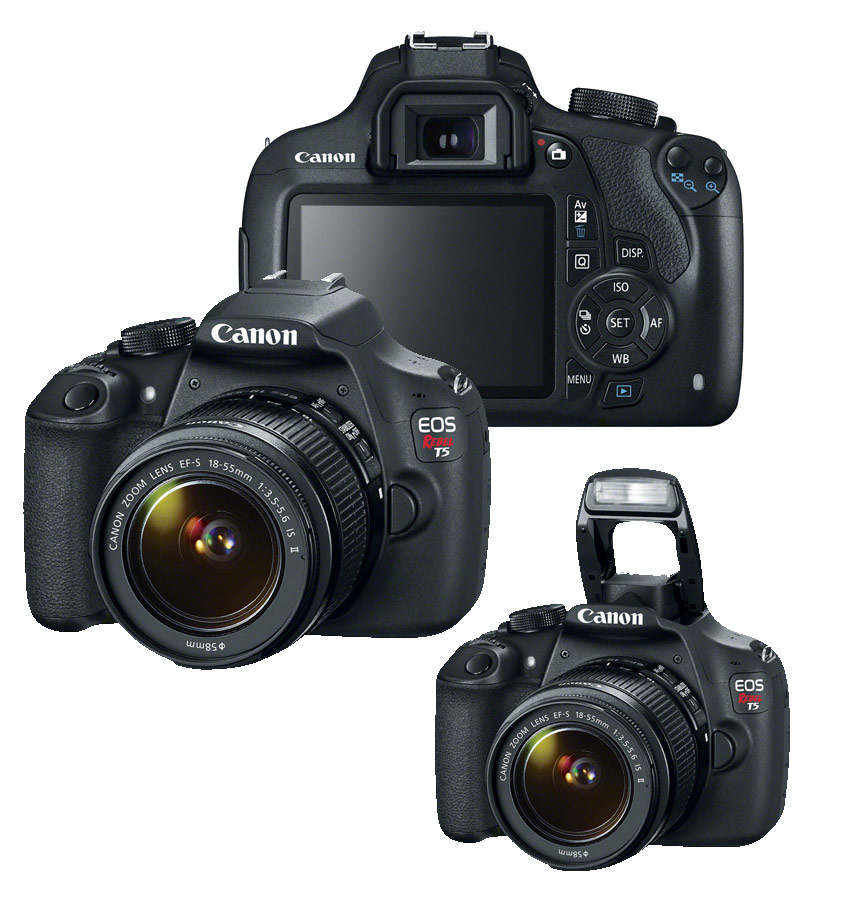 Canon EOS Rebel T5 DSLR with 1855mm IS II Lens at Hunts Photo & Video